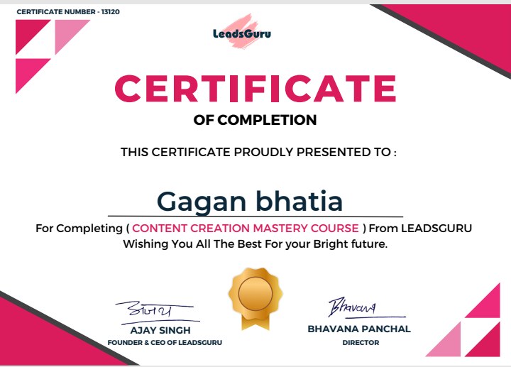 Certifications result 3